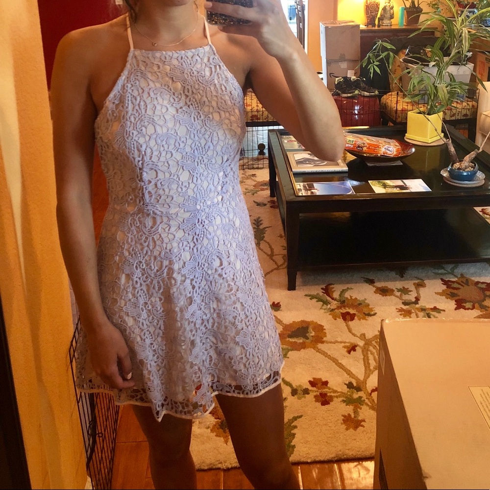 Lavender lace dress